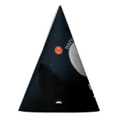 Cute Wolf Pack Woodland Moon Howling Birthday Partyhütchen (Links)