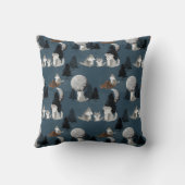 Cute Wolf Pack Woodland Night Baby Nursery Kissen (Rückseite)