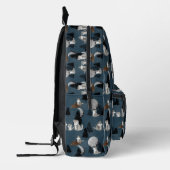 Cute Wolf Pack Woodland Night Sky Bedruckter Rucksack (Links)