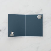 Cute Wolf Pack Woodland Night Sky Moon Karte (Innenseite)