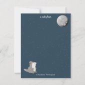 Cute Wolf Pack Woodland Night Sky Moon Kids Mitteilungskarte (Vorderseite)