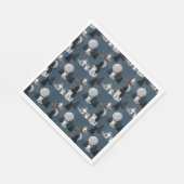 Cute Wolf Pack Woodland Night Sky Moon Serviette (Ecke)