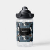 Cute Wolf Pack Woodland Night Sky Moon Trinkflasche (Rückseite)