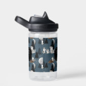 Cute Wolf Pack Woodland Night Sky Moon Trinkflasche (rechts)