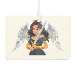 Cute woman Angel's with open wings and sword Autolufterfrischer