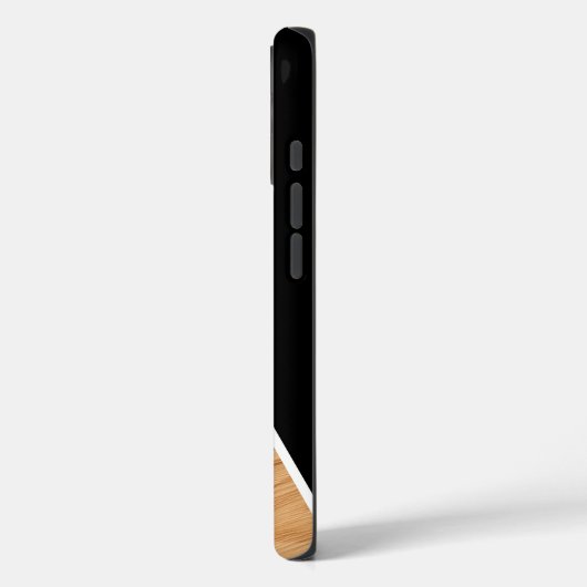 Cute Wood and Black Personalized  Case-Mate iPhone Hülle (Rückseite / Links)