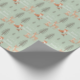 Cute Woodland Animal Baby Shower Geschenkpapier