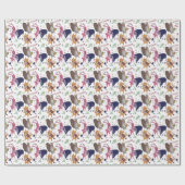 Cute Woodland Animal Band Musical Instruments Geschenkpapier (Flach)