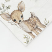 Cute Woodland Animal Watercolour Fleecedecke (Ecke)