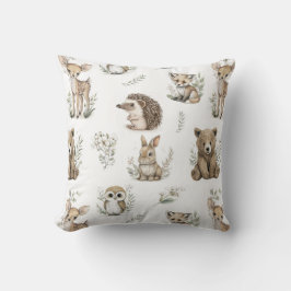 Cute Woodland Animal Watercolour Kissen