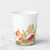 Cute Woodland Animals 1st Birthday Party Pappbecher (Rückseite)