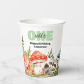 Cute Woodland Animals 1st Birthday Party Pappbecher (Vorderseite)