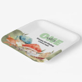 Cute Woodland Animals 1st Birthday Party Pappteller (Gewinkelt)