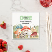 Cute Woodland Animals 1st Birthday Party Serviette (Beispiel)