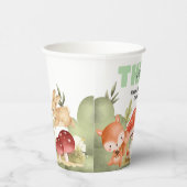 Cute Woodland Animals 3rd Birthday Party Pappbecher (Rechts)