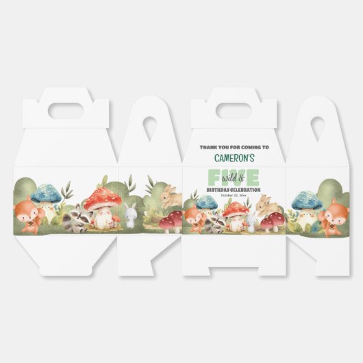 Cute Woodland Animals 5th Birthday Party Geschenkschachtel (Ungeklappt)