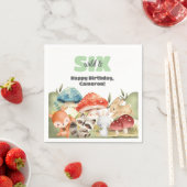 Cute Woodland Animals 6th Birthday Party Serviette (Beispiel)