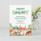 Cute Woodland Animals 8th Birthday Party  Einladung (Stehend Vorderseite)