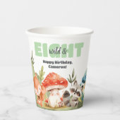 Cute Woodland Animals 8th Birthday Party Pappbecher (Vorderseite)