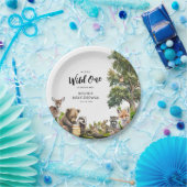 Cute Woodland Animals Baby Shower Pappteller (Party)