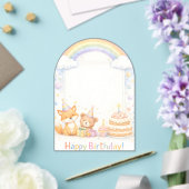 Cute Woodland Animals Birthday Acrylic Invitation Acryleinladungen (Insitu (Hochzeit))