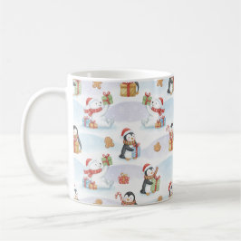 Cute Woodland Animals ChristmasPattern Holiday Mug Kaffeetasse