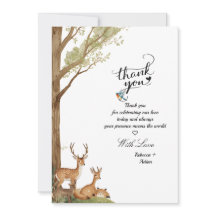 Cute Woodland Animals Forest Thank You Card