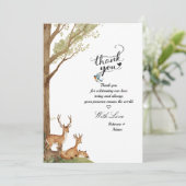 Cute Woodland Animals Forest Thank You Card (Stehend Vorderseite)