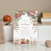 Cute woodland Animals Next Chapter Baby Shower Einladung