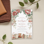 Cute woodland Animals Next Chapter Baby Shower  Einladung