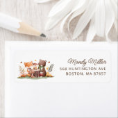 Cute Woodland Bear Address Label (Insitu)