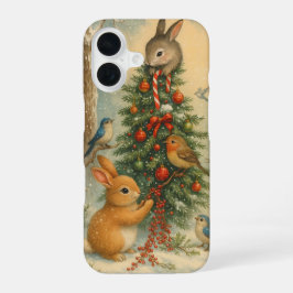 Cute woodland bunny christmas cozy festive winter  iPhone 16 hülle