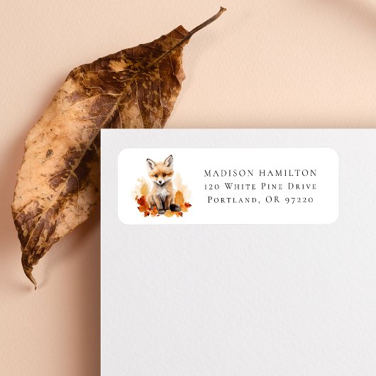 Cute Woodland Fox Return Address