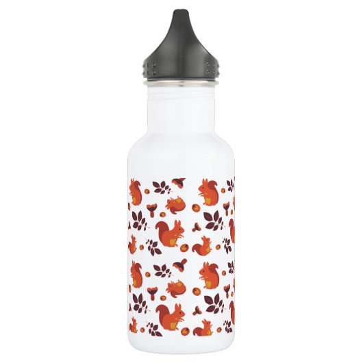 Cute Woodland Squirrel Autumn Pattern Edelstahlflasche (Links)