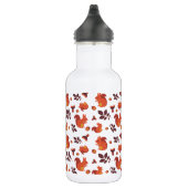 Cute Woodland Squirrel Autumn Pattern Edelstahlflasche (Rechts)