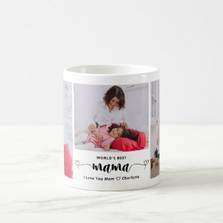 Cute World's Best Mama Photo Collage Mother's Day  Kaffeetasse