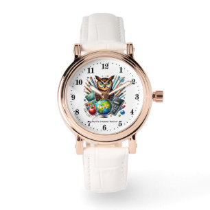 Cute world's Greatest Teacher Auszeichnung anpassb Armbanduhr