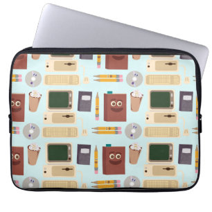 Cute Writing Tools Author Cartoon Pattern Laptopschutzhülle