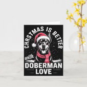 Cute Xmas Christmas Is Better With Doberman Nscher Karte (Gelbe Blume)