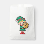 Cute Xmas Elf with Big Cookie Geschenktütchen (Vorderseite)