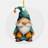 Cute Xmas Gnome First Christmas Baby Name& Photo  Keramik Ornament (Hinten)