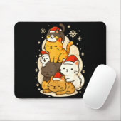 Cute Xmas Kawaii Cats Neko Funny Kitten Lover Anim Mousepad (Mit Mouse)