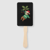 Cute Xmas Sloth Santa Hat Christmas Sloth - Tree L Fächer (Vorderseite)