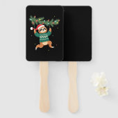 Cute Xmas Sloth Santa Hat Christmas Sloth - Tree L Fächer (Vorne und Hinten)