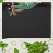 Cute Xmas Sloth Santa Hat Christmas Sloth - Tree L Geschirrtuch (Gefaltet)