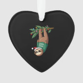 Cute Xmas Sloth Santa Hat Christmas Sloth - Tree L Ornament (Vorderseite)