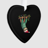 Cute Xmas Sloth Santa Hat Christmas Sloth - Tree L Ornament (Vorderseite)