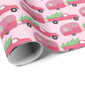 Cute Xmas Trailers RVs Trucks Christmas Holiday Geschenkpapier (Rolleneckpunkt)