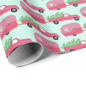 Cute Xmas Trailers RVs Trucks Christmas Holiday Geschenkpapier (Rolleneckpunkt)