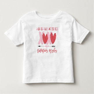 Cute XOXO Hugs and Kisses Valentine Kleinkind T-shirt